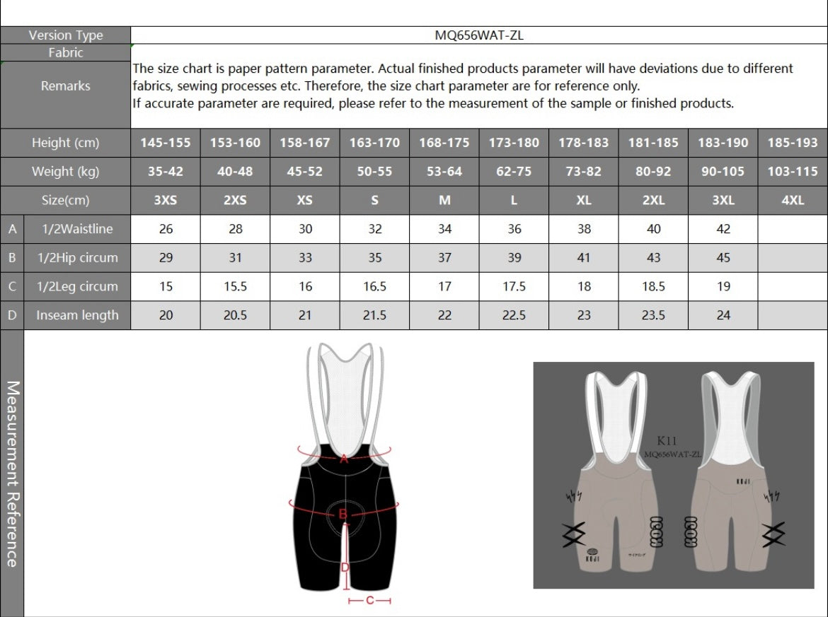 SENDAI WOMAN BIB SHORT
